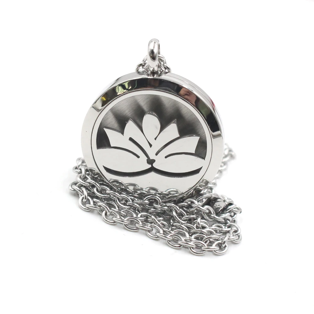 Медальон из нержавеющей стали для духов и ароматерапии 30 мм 8 шт.|oil diffuser necklace|necklace