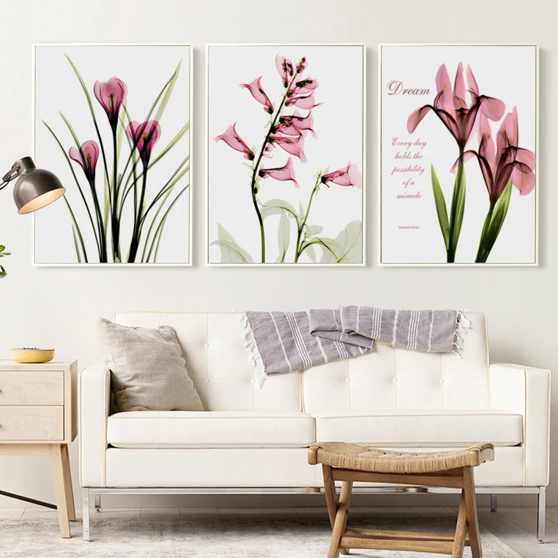Розовый художественный подковы Лотос А4 Холст Картина Печать постер гостиная