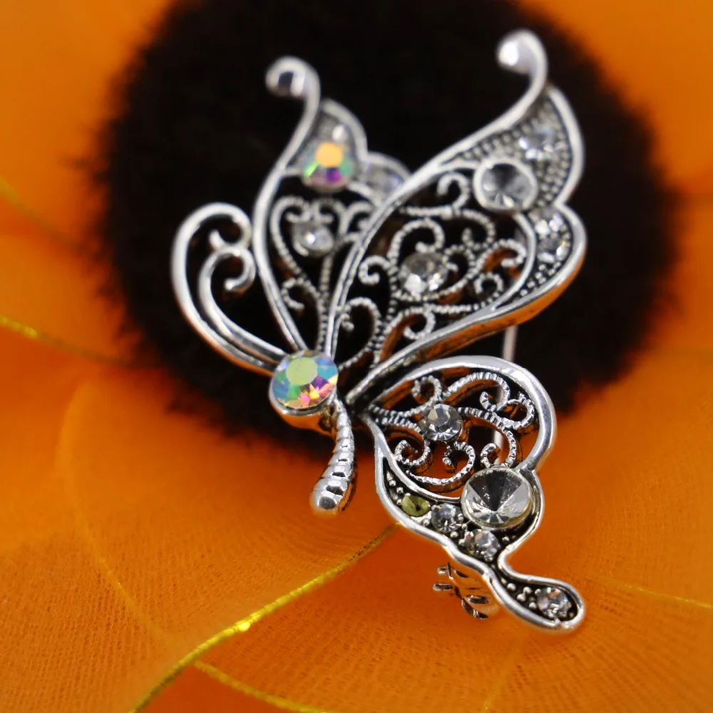 Блестящая Брошь Стразы Элегантные Броши свадебные стеклянные бусины цветок для