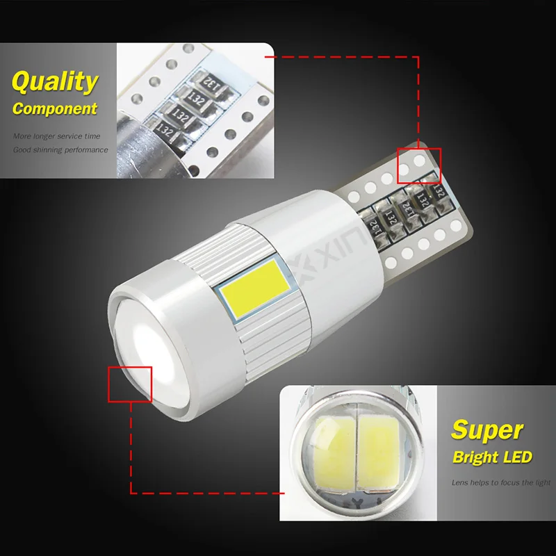 2 шт. автомобильные белые/зеленые/красные/синие Сменные 5630 6SMD светодиодные лампы