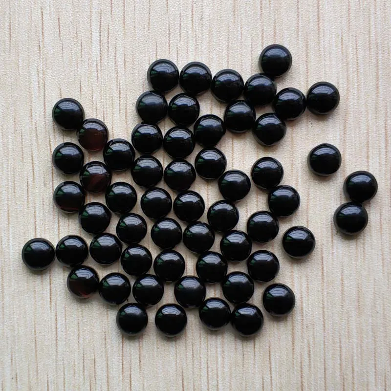 Wholesale 50pcs/lot fashion hight quality natural black onyx round cab cabochon beads for jewelry Accessories making 8mm free | Украшения и