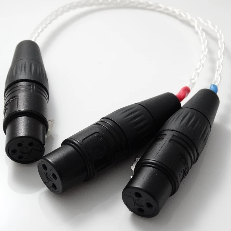 4-контактный XLR гнездовой сбалансированный 3-контактный аудиоадаптер для