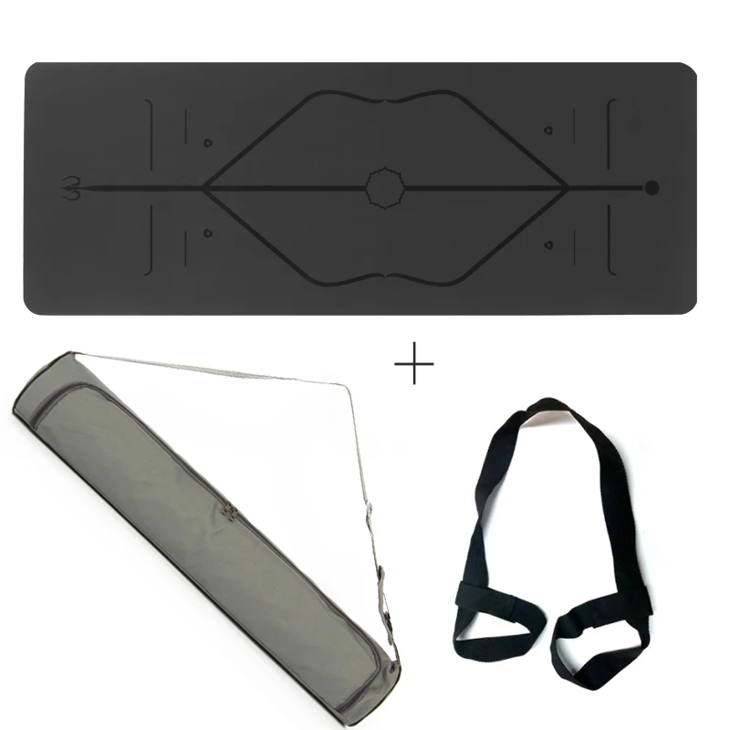 

Natural Rubber Yoga Pad Beginners Yoga Exercise Help Pad 5mm Thickness Exercise Pad Line Non-slip PU Pad