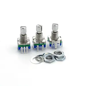 5 шт.лот, 20-позиционный поворотный датчик, 360 градусов, EC11 Вт, 5-контактная ручка, длиной 15 мм, со встроенным кнопочным переключателем