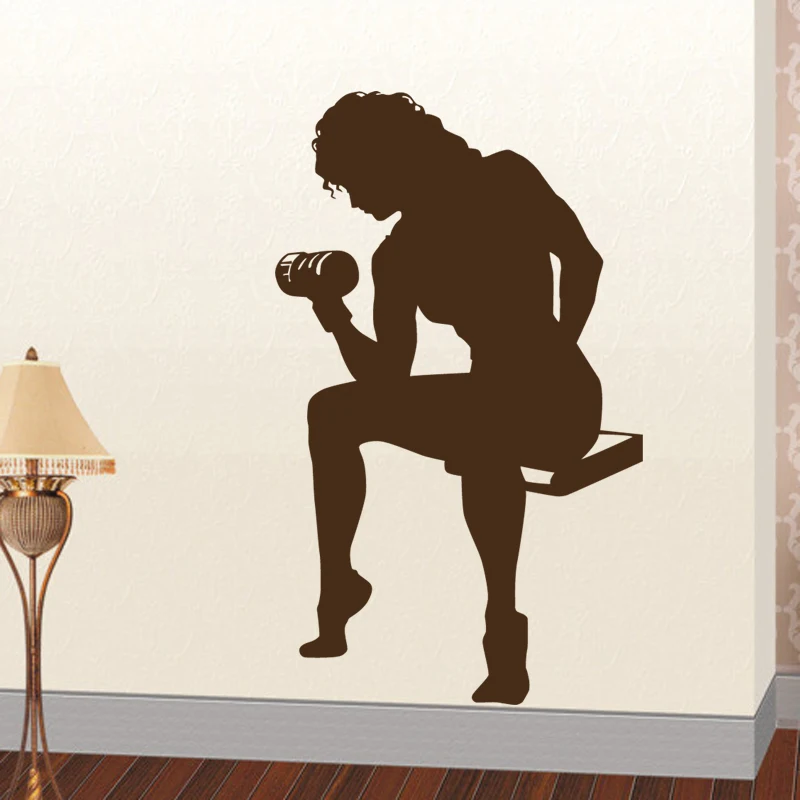 Наклейка для спортзала гантель фитнес-наклейка бодибилдинга виниловые