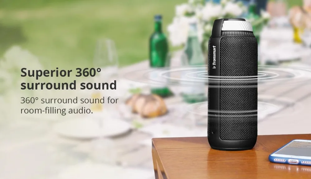 Tronsmart Element T6 Bluetooth Колонка Беспроводная Портативная колонка сабвуфер 25 Вт с 360 стерео Саундбар