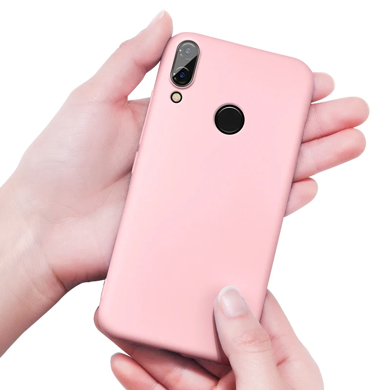 Жидкий силиконовый чехол для Huawei Y6 2019 Y5 Y7 Y9 мягкий ТПУ Pro Prime чехлы телефонов