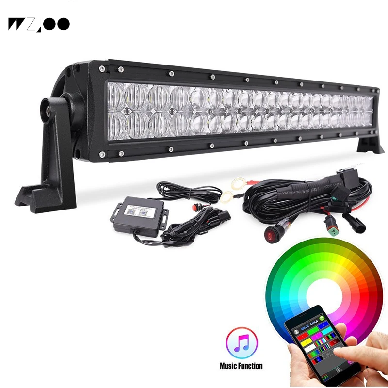 Двухрядный комбинированный лучевой светодиодный RGB светильник 22 дюйма 120 Вт для
