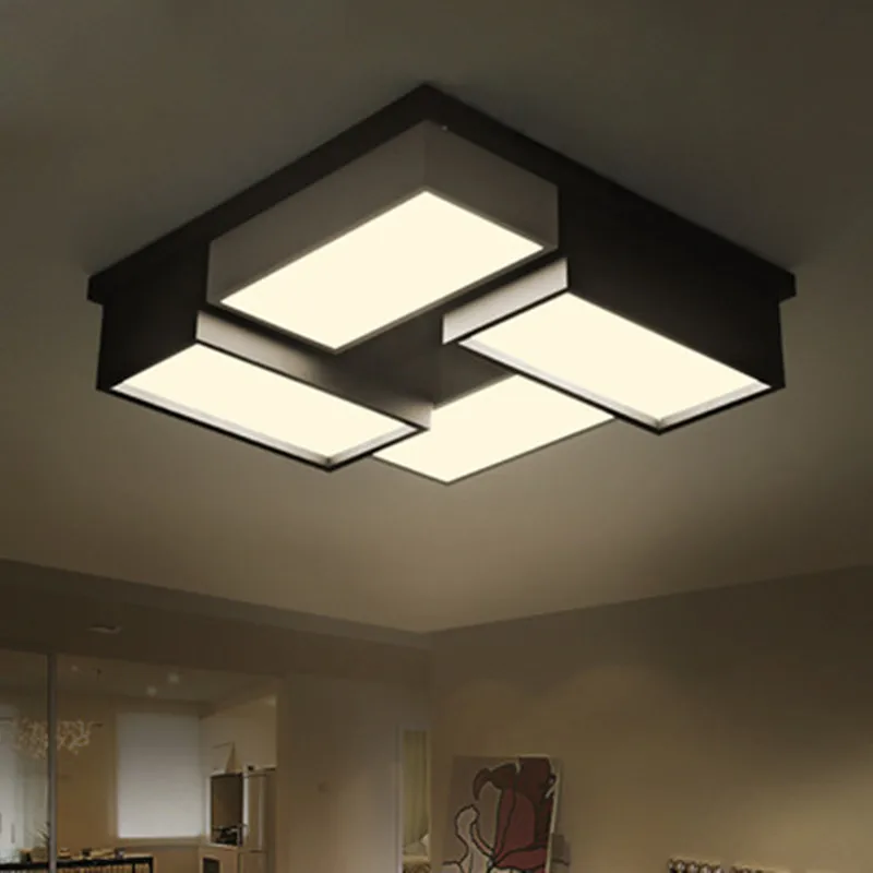 Светодиодный потолочный светильник в клетку черно-белый креативный модный для