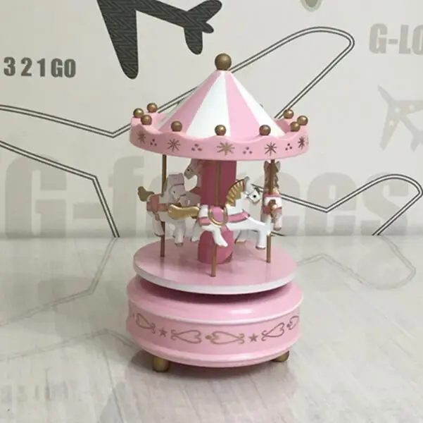 Винтажная деревянная карусель с надписью &quotMerry Go Round&quot для детей и девочек