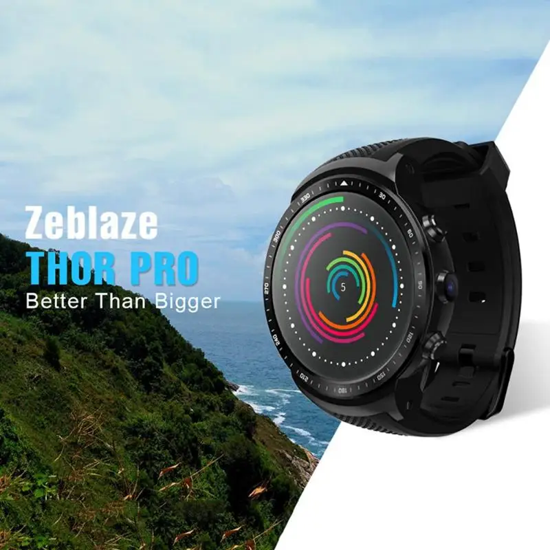 Смарт-часы Zeblaze Thor PRO, 3G, gps, WiFi, 1,53 дюйма, Android 5,1, MTK6580, четыре ядра, 1 ГБ, 16 ГБ, МП, камера, монитор сердечного ритма, Смарт-часы