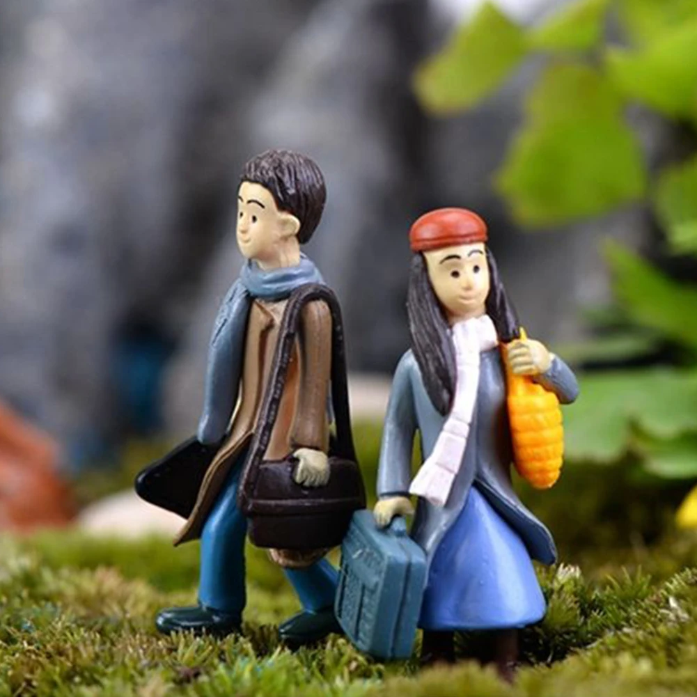 Необычные микро Пейзаж украшения сказочные фигурки пары садовая Статуэтка