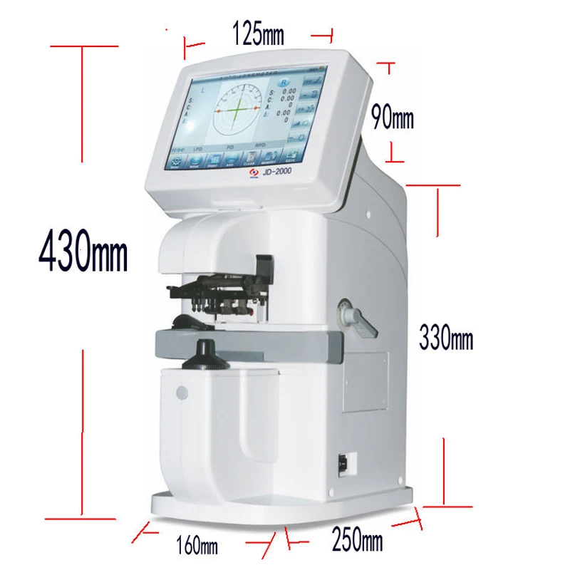 Computer Focus Meter Touch Screen Focometer Glasses Instrument Intelligent Operating System AC 200V-240V JD-2000B | Инструменты