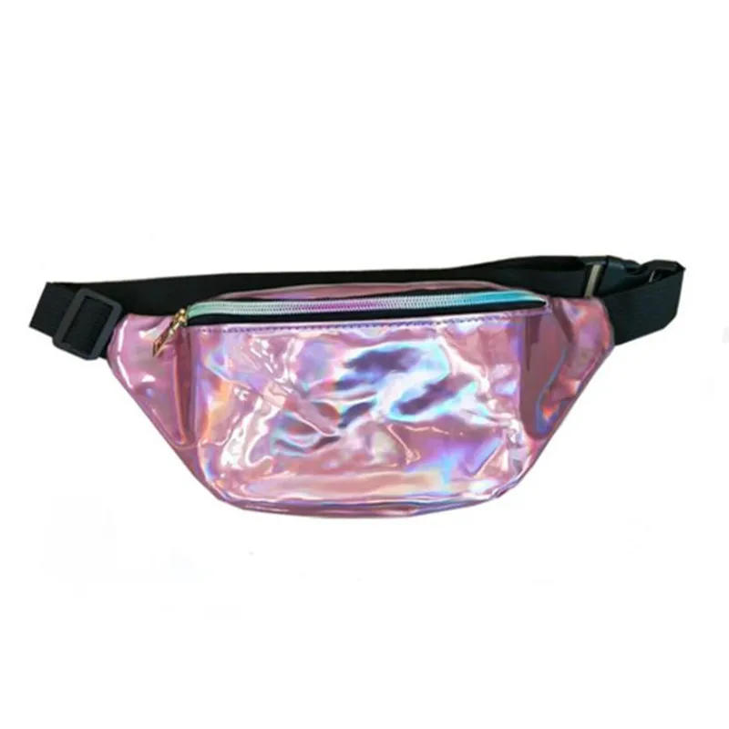laser pink Модная голографическая Женская поясная сумка, дизайнерская Лазерная нагрудная поясная сумка, серебряная поясная сумка, блестящая поясная сумка, кошелек, сумка для телефона - Цвет: laser pink