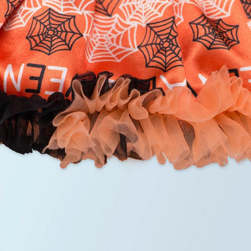 Костюм на Хеллоуин из 3 предметов одежда для детей наряды с рюшами в виде тыквы