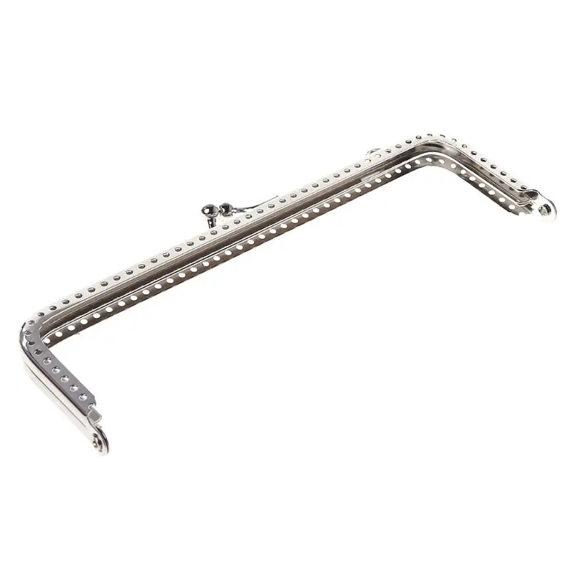 

New Silver Handle Sewing Purse Handbag Coins Bags Metal Kiss Clasp Frame 15cm