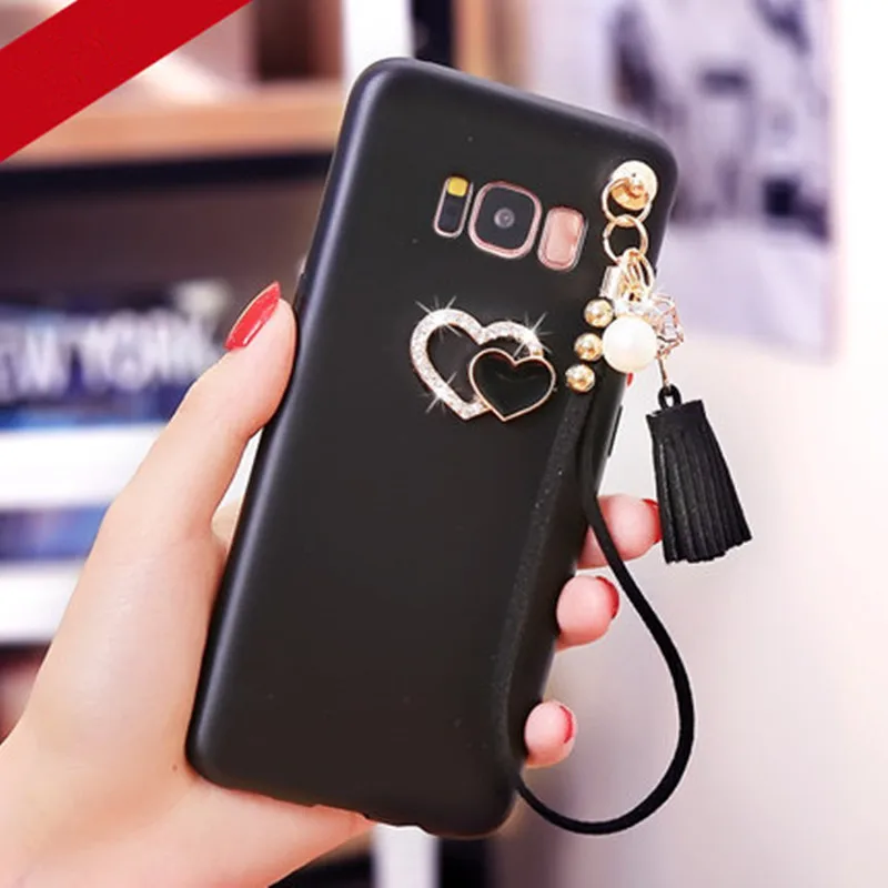 Любовь кулон ремешок чехол для телефона Samsung Galaxy S8 S9 S10 J4 J6 плюс A50 M30S A51 Note 9 j5 j7 2016 A5