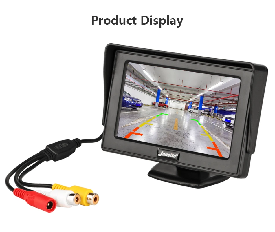 Jansite " проводной автомобильный монитор TFT lcd Автомобильный монитор заднего вида помощь при парковке 18 светодиодный ИК Водонепроницаемая резервная камера для седана грузовика