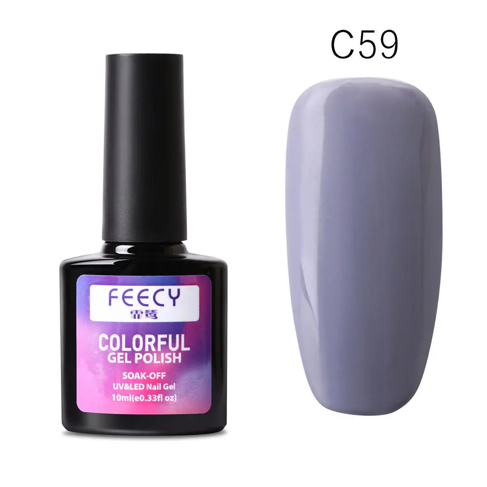 Feecy C59 УФ гель лак для ногтей светодиодный набор гель-лаков для ногтей Красивая гелевая краска впитываемый гель лак для ногтей маникюр праймер для ногтей - Цвет: Feecy C59