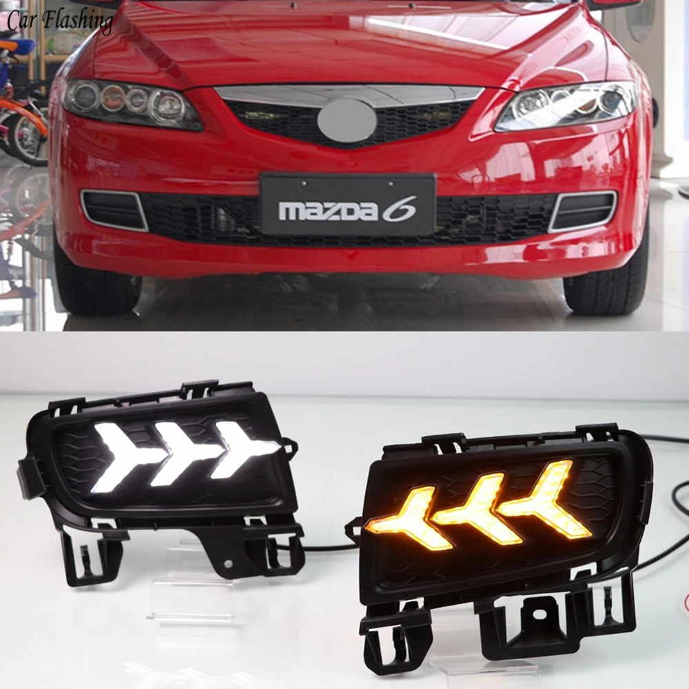 Автомобильная проблесковая 1 пара светодиодный DRL Дневной светильник