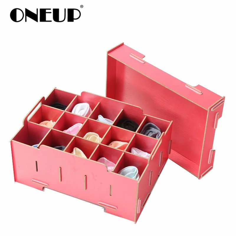 ONEUP коробка для хранения DIY деревянный контейнер делитель ящика с крышкой ящики
