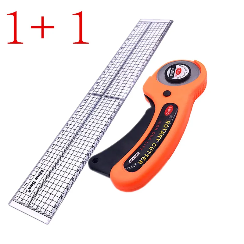 Линейка в стиле пэчворк 5*30 см рулетка прозрачный акриловый материал круглый нож