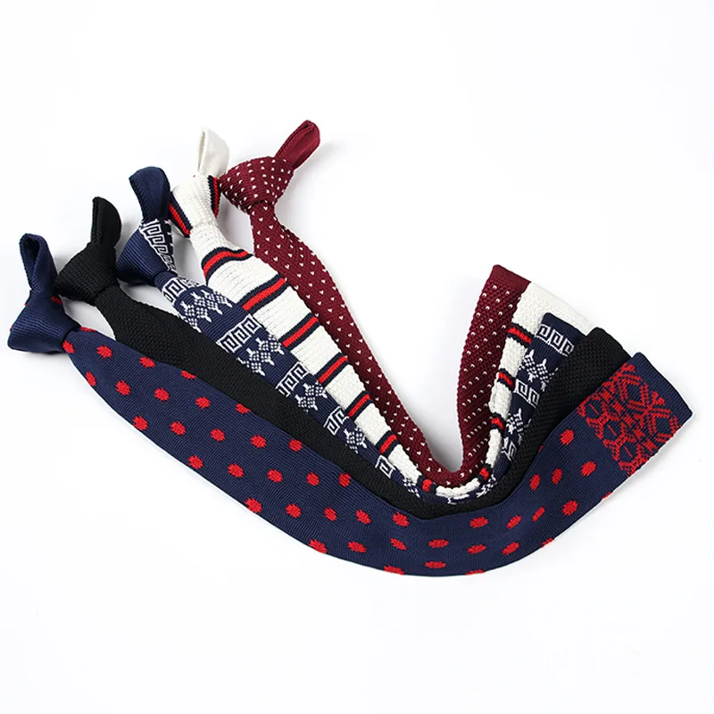 Вязаные Галстуки для мужчин студентов корейский Британский Стиль Повседневное