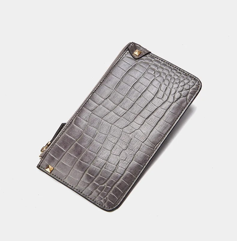 QW5110 gray QIWANG браслет для женщин длинный клатч кошелек большой емкости кошельки женский кошелек леди кошельки телефон карманный держатель для карт Carteras - Цвет: QW5110 gray