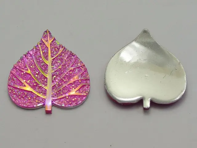 20 смешанных цветов с плоской задней стороной блестки сердце листья стразы