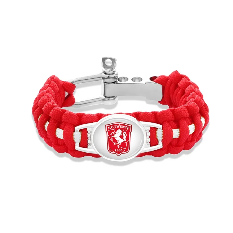 Hyung Pune Eerste Divisie Регулируемый футбольные спортивные команды FC Twente Паракорд выживания браслет для мужчин и женщин - Окраска металла: 1