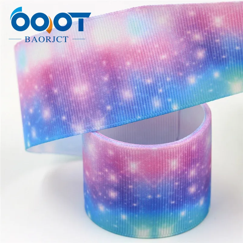 I-19529-1333 OOOT BAORJCT I-19529-1332, 38 мм, 10 ярдов Красочные звездное небо корсажные ленты, DIY головной убор Свадебные украшения материалы - Цвет: I-19529-1333