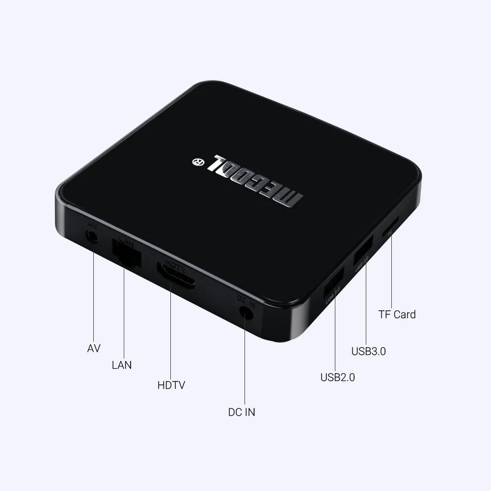 ТВ-приставка Mecool KM3, 4 Гб ОЗУ+ 64 Гб ПЗУ, четырехъядерный процессор Amlogic S905X2, 2,4 ГБ/5 ГБ, wifi, Android 9,0, ТВ-приставка, USB, Bluetooth, умная домашняя приставка