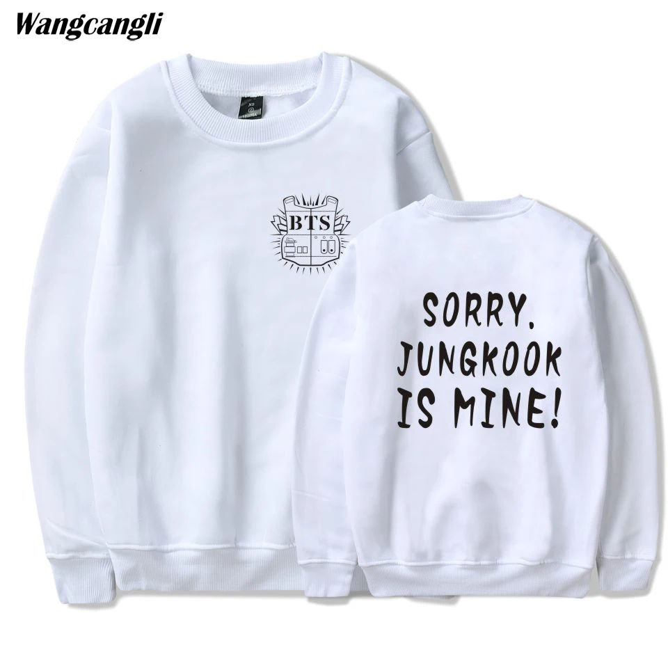 Wangcangli модный принт жаль JUNGKOOK мой Костюмы с О-образным вырезом длинным рукавом