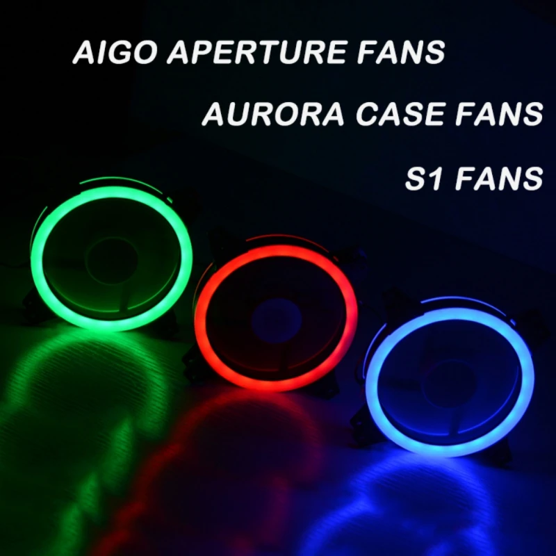 Красочные 120 мм LED ультра тихий компьютер PC чехол вентилятор 15 светодиодов 12 В с