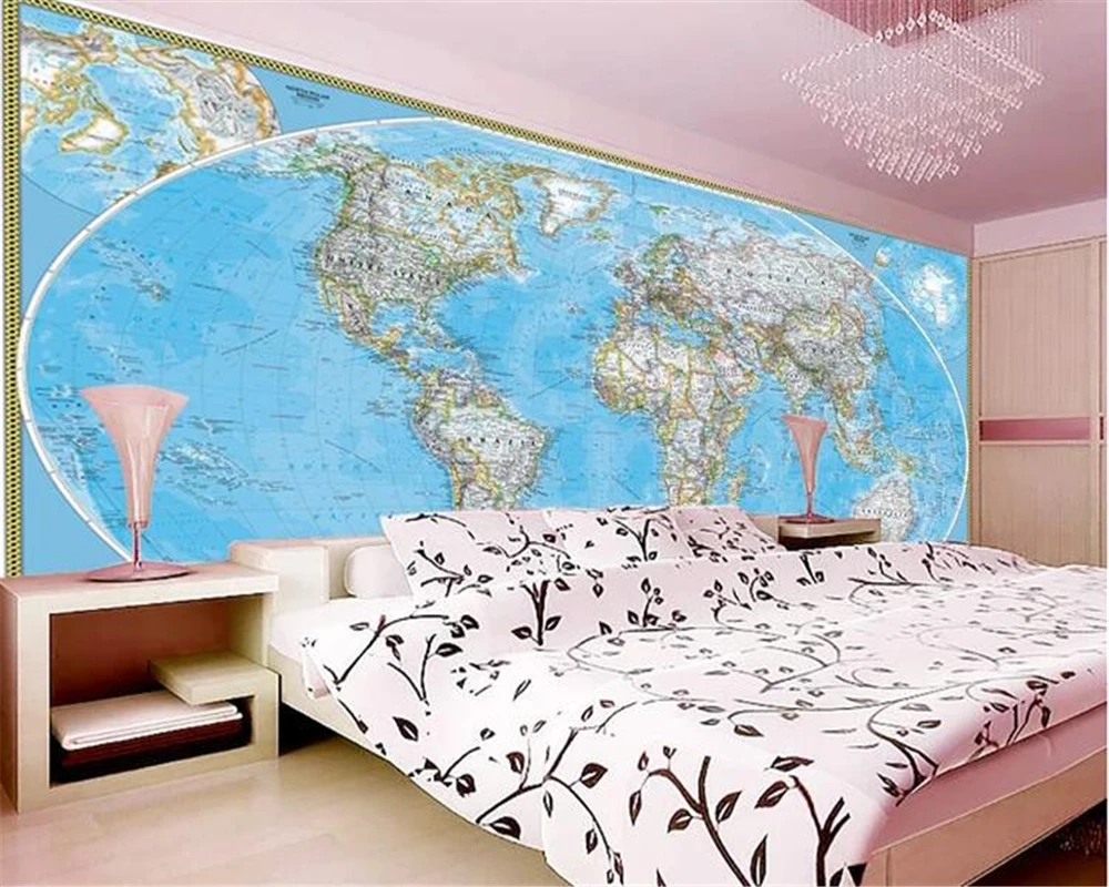 

beibehang papel de parede 3d Custom wallpaper behang original world geography home indoor TV background papier peint mural 3d