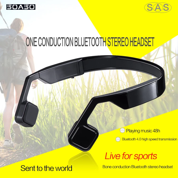 Костной проводимости спорт bluetooth-гарнитура беспроводные наушники со встроенным