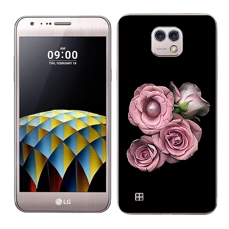Силиконовые чехлы Fundas для LG X Cam K580 блестящие резиновые прозрачные из ТПУ K580DS