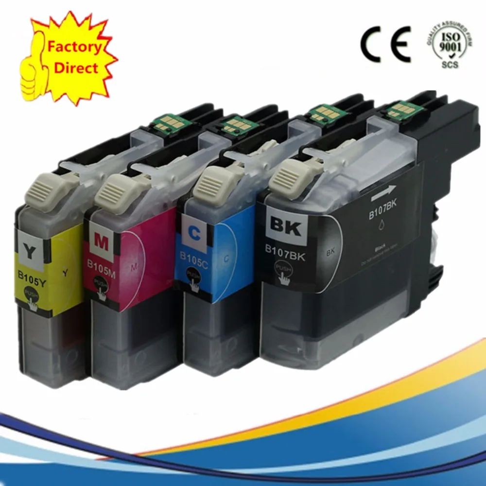 Заменяемый LC-107XXLBK LC 107XL 105XL 107 чернильные картриджи MFCJ4710DW MFCJ4610DW MFCJ4510DW MFCJ4410DW MFCJ4310DW |