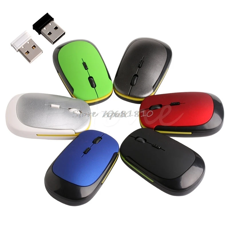 Мини USB беспроводная мышь 2 4G ультратонкая оптическая нано приемник для ноутбука