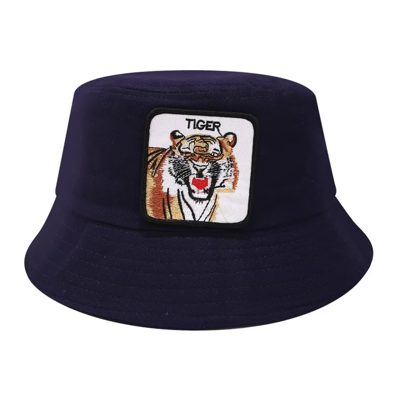 Tiger4 Панама, шляпа-Панама Для мужчин Для женщин летняя кепка с покрывалом логотип животного с плоским верхом Плавательная шапочка Боб шляпа в стиле «хип-хоп» без полей для мужчин, рыбалка, рыбак шляпа - Цвет: Tiger4