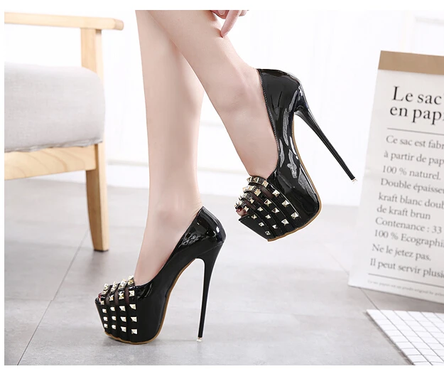 Плюс Размер 34-40 Новая 2017 Моды Платформы Высокие Каблуки Женщины Насосы Sexy