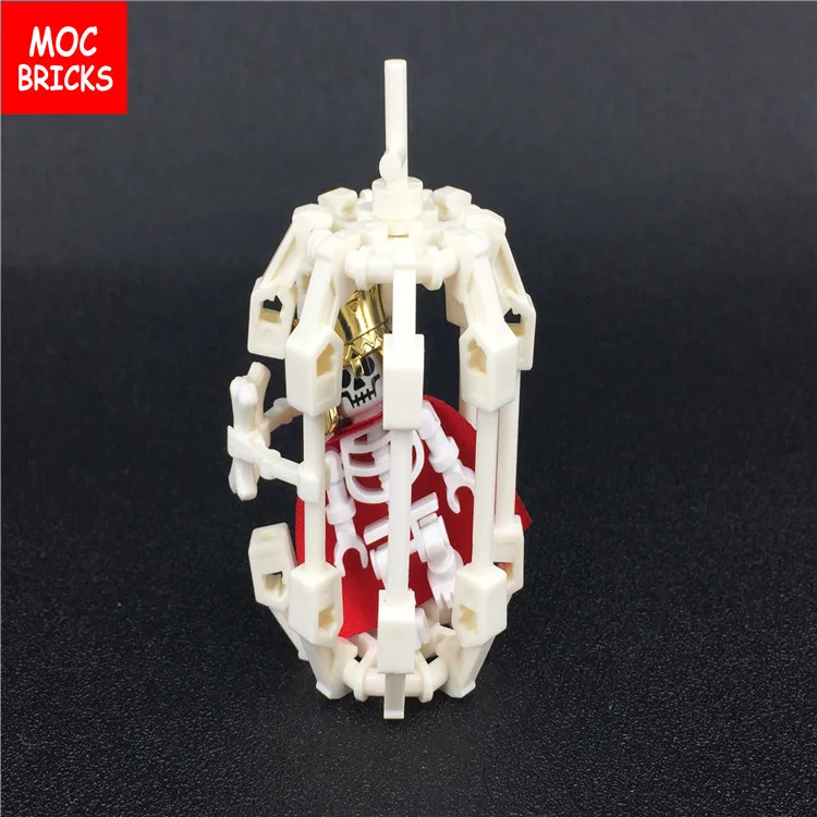Кубики MOC DIY белая клетка скелет экшн фигурка образовательные строительные блоки