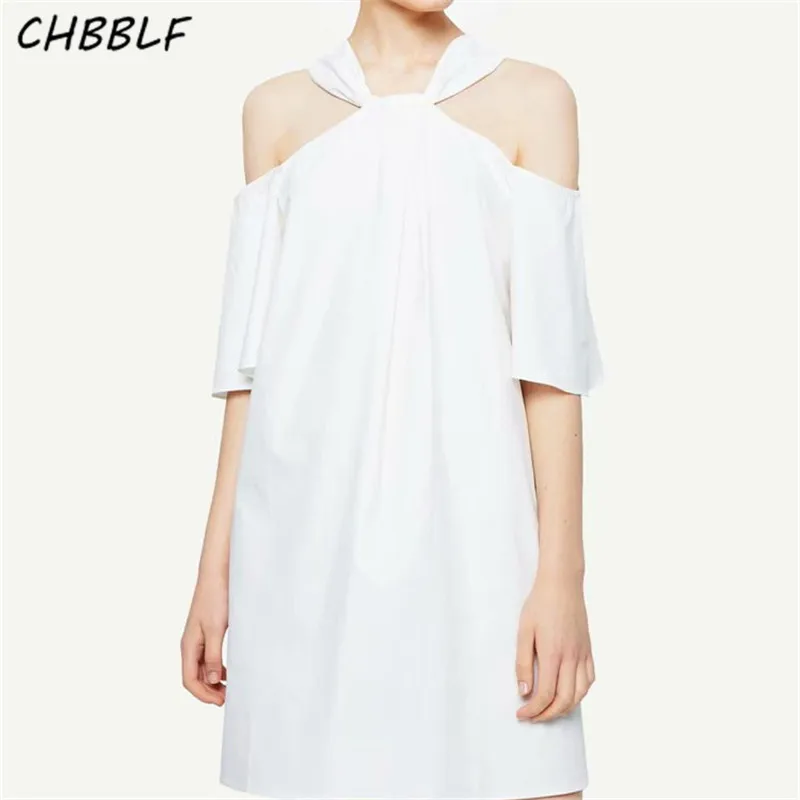 CHBBLF милое платье с рукавом бабочкой летнее Мини белое vestido HJH1510|Женские платья| |