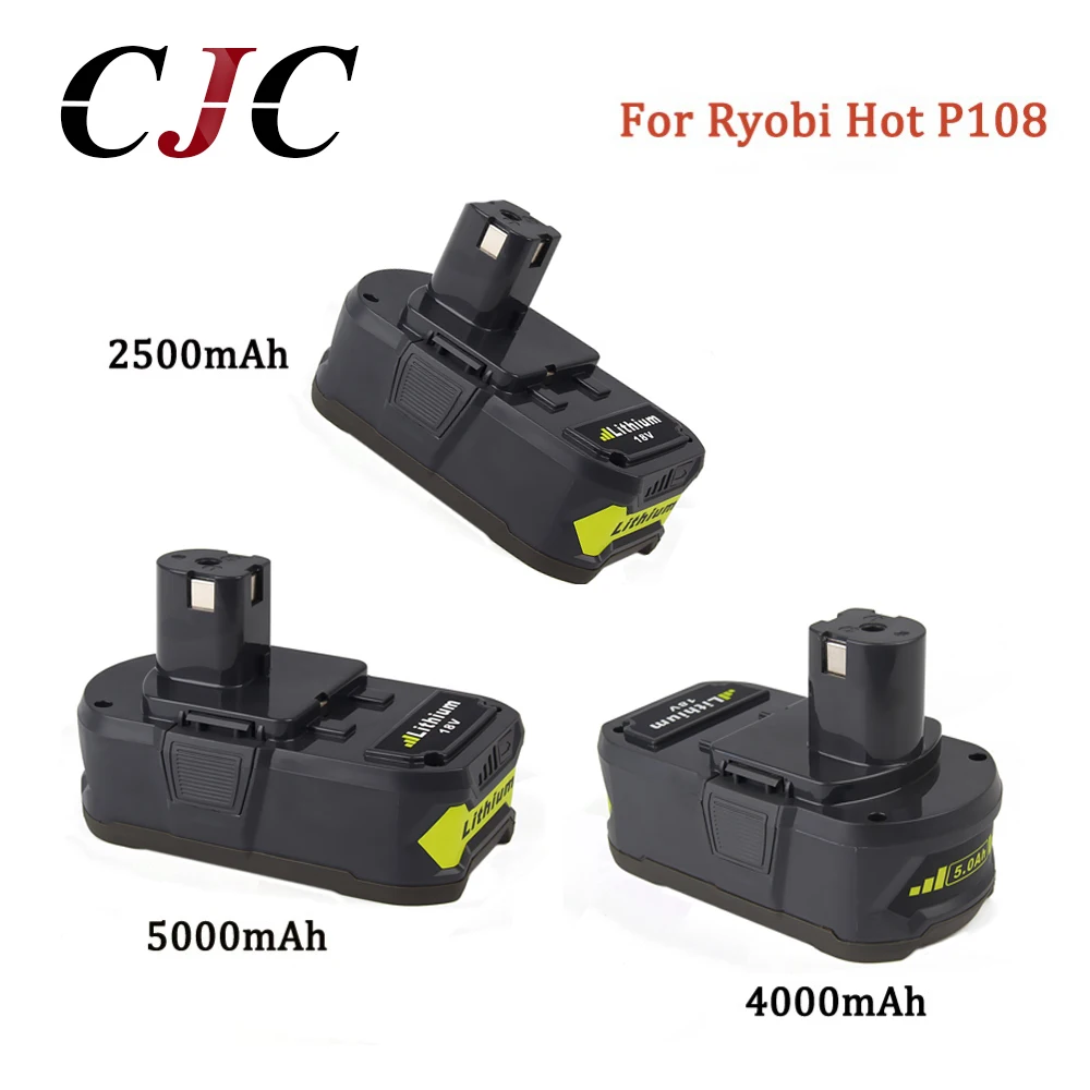 

18V 2500mAh/4000mAh/5000mAh Li-Ion For Ryobi Hot P108 RB18L40 Rechargeable Battery Pack Power Tool Battery For Ryobi For ONE+