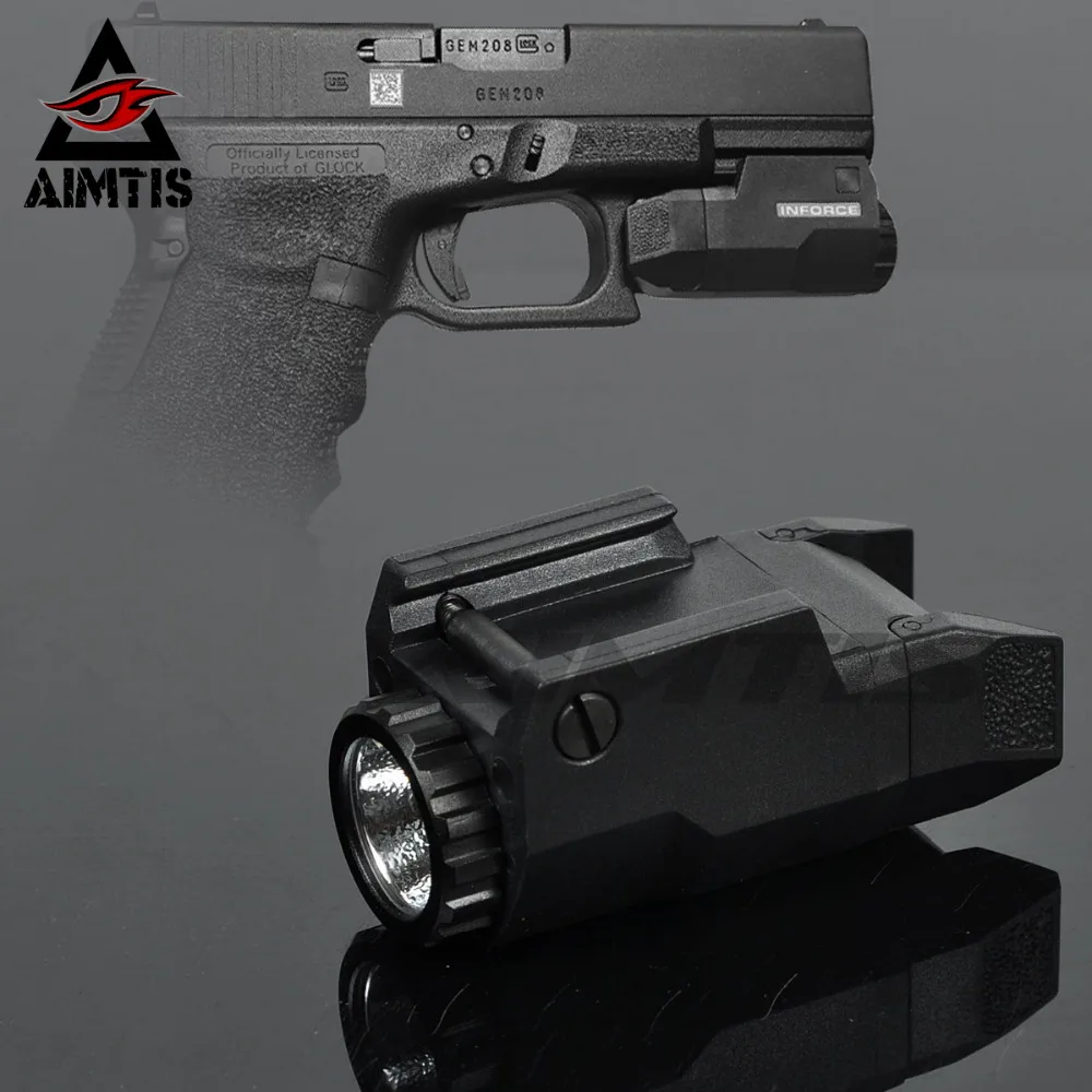 

AIMTIS Compact APL Tactical Glock Pistol Light Constant/Momentary/Strobe Flashlight LED White Light For Glock Rails