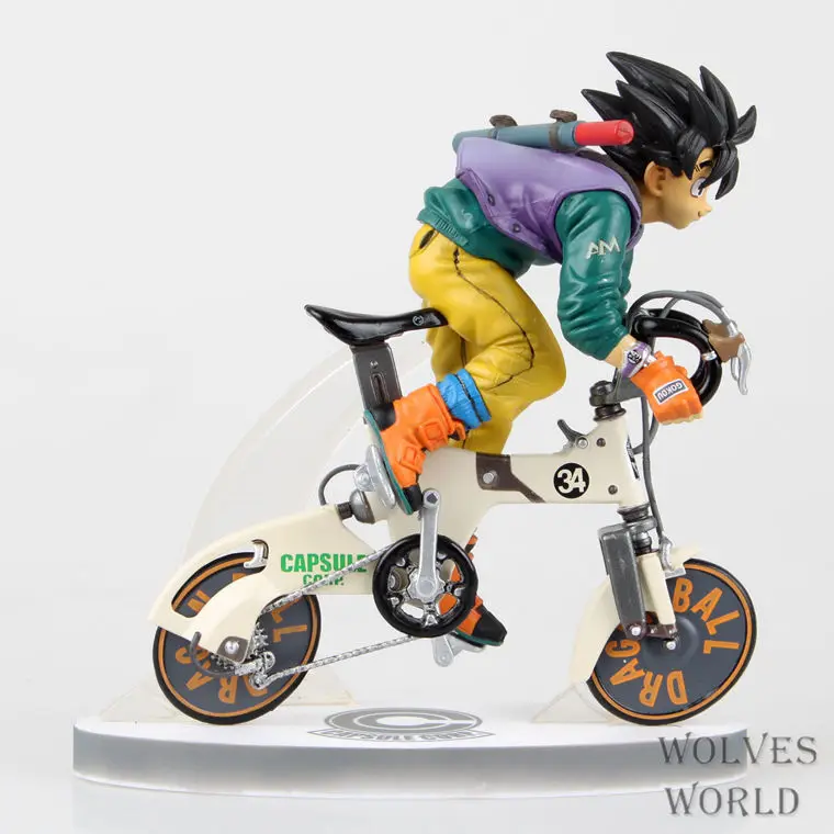 HKXZM Anime Dragon Ball Z 23CM Son Goku Bike Riding PVC Figure Model Brinquedos Doll Christmas Gift Collectible Toy | Игрушки и хобби
