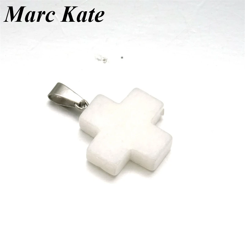 Подвеска из натурального кварца с квадратным крестом ювелирное украшение в