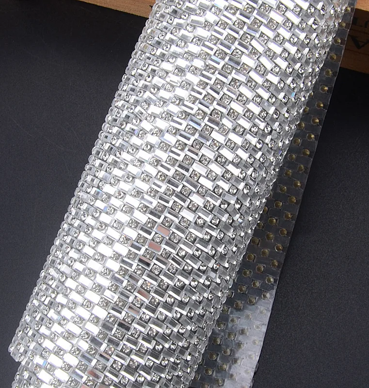 Glass Rhinestone Sticker Applique Trim Crystal Beaded Banding Mesh DIY Car Decoration Self Adhesive Patch Clothes Accessories | Дом и сад
