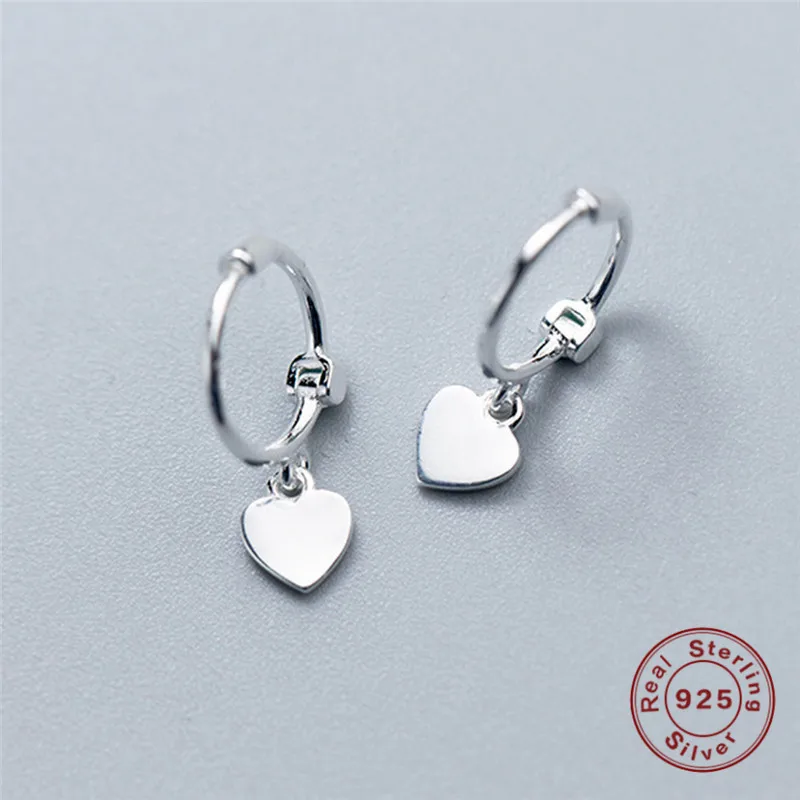 ROXI, 925 пробы, серебряные серьги для женщин, модные, сердце, любовь, серьги-кольца, подарки для девочек-подростков, ювелирное изделие, Букле д 'Орель, G25