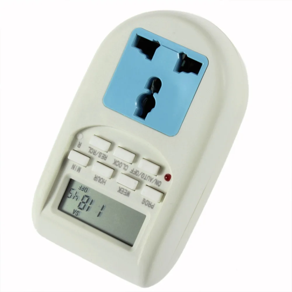 1 шт. программируемый электронный таймер розетка цифровой штепсельная вилка ЕС